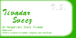 tivadar svecz business card